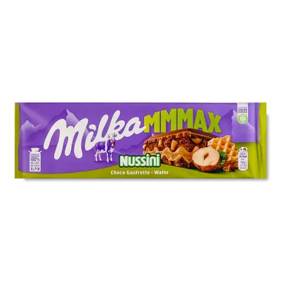 Шоколад молочний Milka Nussini з горіховою пастою