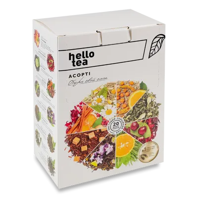 Чай Hello Tea Асорті листовий 20 смаків