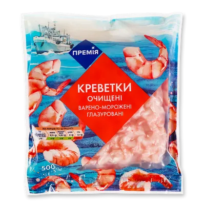Креветки Премія очищені варено-морожені