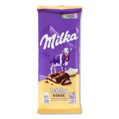 Шоколад Milka Bubbels з кокосом