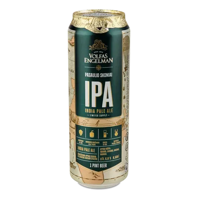Пиво Volfas Engelman IPA янтарне з/б