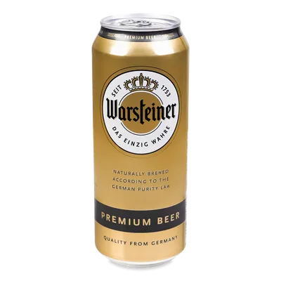 Пиво Warsteiner «Преміум» світле з/б