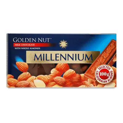 Шоколад Millennium Gold з мигдалем