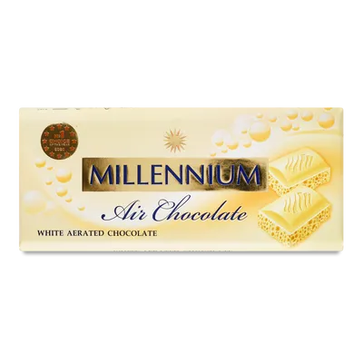 Шоколад білий Millennium пористий