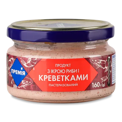 Продукт Премія з ікрою риби і креветками пастеризований