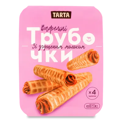 Тістечко Tarta Вафельна трубочка зі згущеним молоком