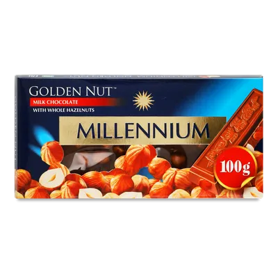Шоколад молочний Millennium Gold з лісовими горіхами