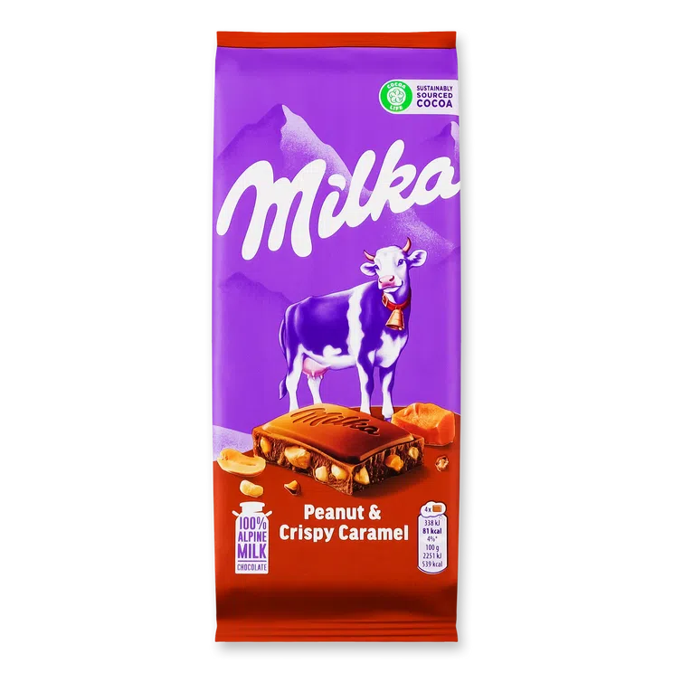 Шоколад Milka з арахісом