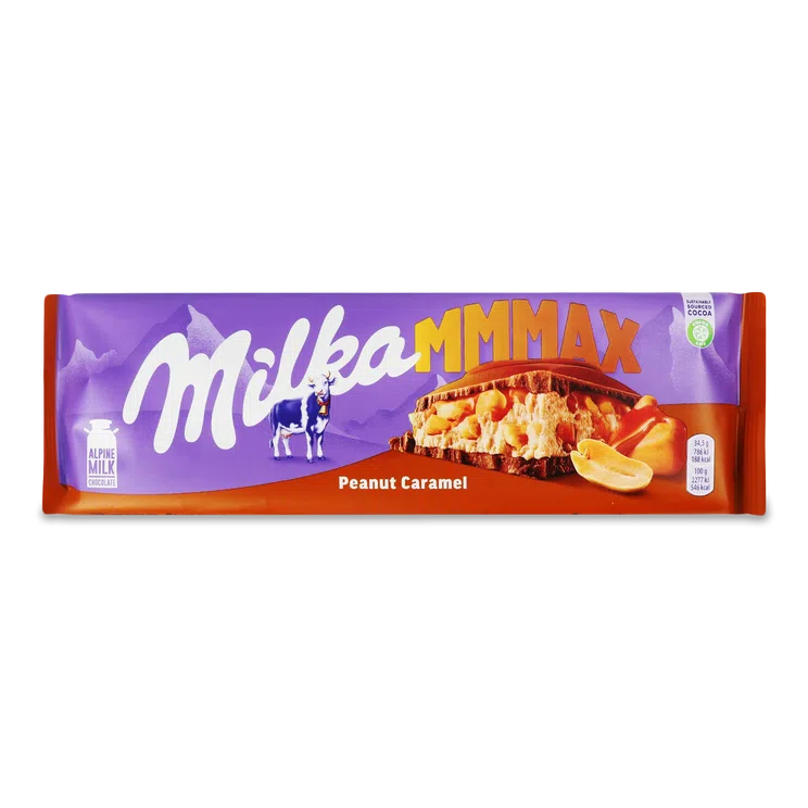 Milka з арахісом і карамеллю