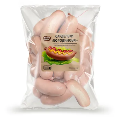 Сардельки Повна Чаша Бородинські