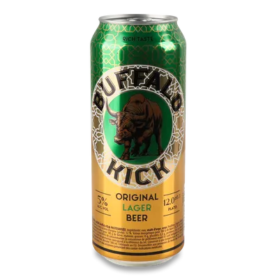 Пиво Buffalo Kick Original Lager світле з/б