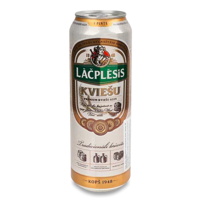 Пиво Lacplesis Kviesu світле нефільтроване з/б