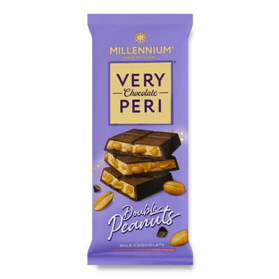 Шоколад молочний Millennium Very Peri з начинкою та арахісом