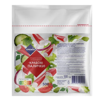 Крабові палички Премія заморожені